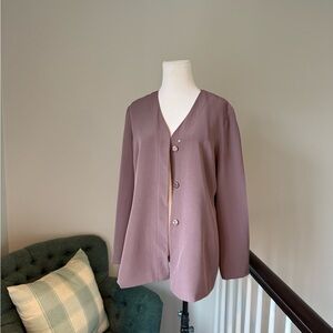 Vintage purple 100% silk blouse/jacket